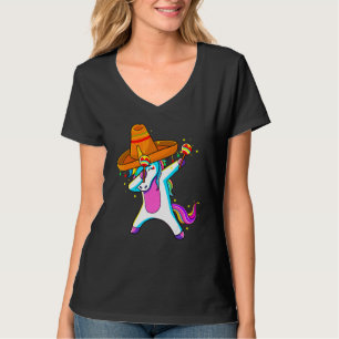 Camiseta Mujeres mexicanas de Unicornio Cinco De Mayo Dabbi