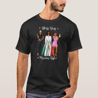 Camiseta Mujeres Mexicanas Peluquería Belleza Negro México 