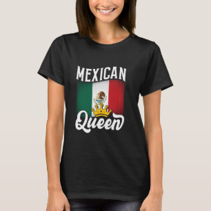 Camiseta Mujeres México Bandera Mexicana Chica Mexicana Rei