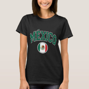 Camiseta Mujeres México Variedad Estilo Bandera Círculo Ver
