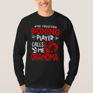 Camiseta Mujeres mi boxeadora favorita me llama abuela
