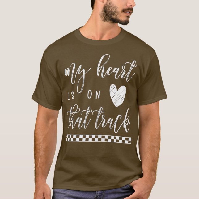 Camiseta Mujeres Mi Corazón Está En La Pista Motocross BMX (Anverso)