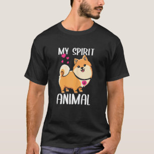 Camiseta Mujeres Mi Espíritu Animal Perro Pomeraniano Amo A