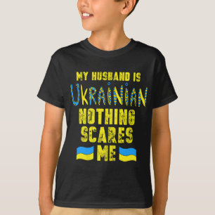 Camiseta Mujeres Mi esposo es la bandera ucraniana ucranian