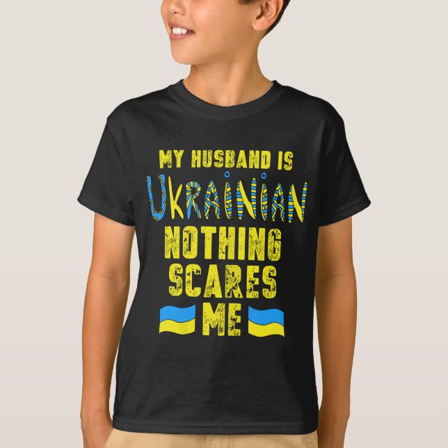 Camiseta Mujeres Mi esposo es la bandera ucraniana ucranian (Anverso)
