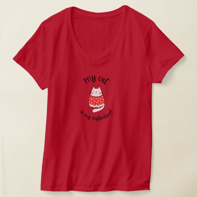 Camiseta Mujeres - Mi gato es mi valentina (Distribución )