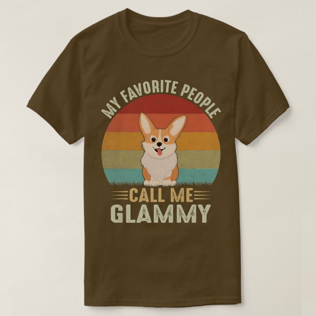 Camiseta Mujeres Mi Gente Favorita Me Llama Glammy Cute Cor (Diseño del anverso)