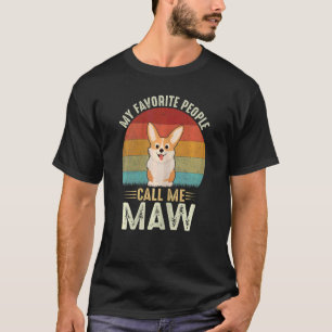 Camiseta Mujeres Mi Gente Favorita Me Llama Noni Corgi Lind
