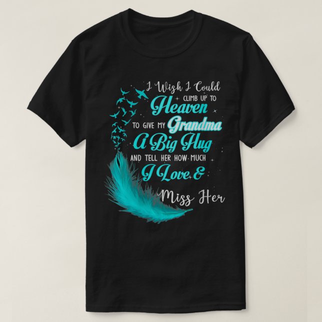 Camiseta Mujeres Mi hija vive en el cielo, amo y extraño (Diseño del anverso)