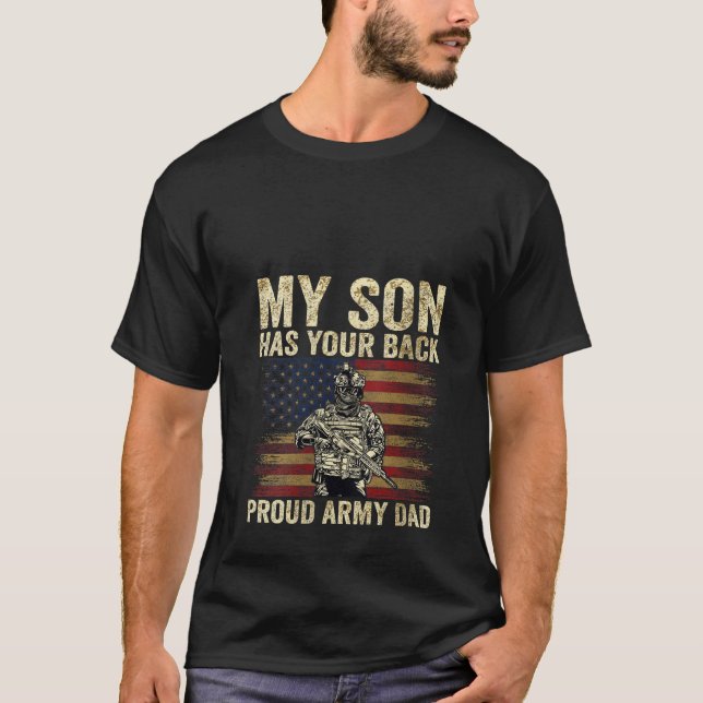 Camiseta Mujeres Mi Hijo Tiene A Tu Padre Del Ejército Orgu (Anverso)