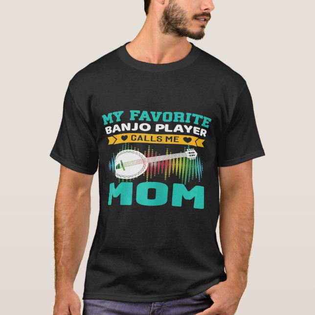 Camiseta Mujeres Mi jugador favorito de banjo me llama mamá (Anverso)