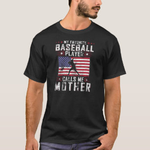 Camiseta Mujeres mi jugador favorito de béisbol me llama ma