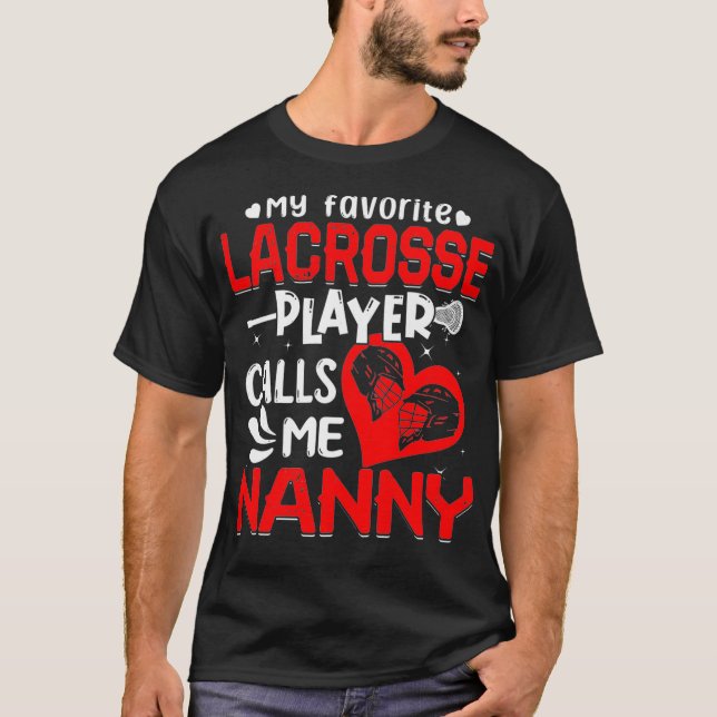 Camiseta Mujeres Mi jugador favorito de Lacrosse Me Llama N (Anverso)