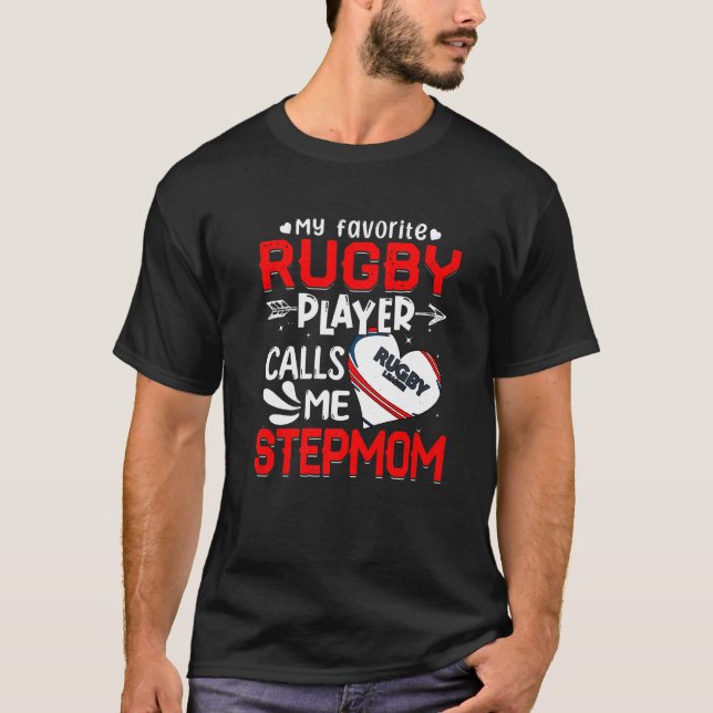 Camiseta Mujeres Mi jugador favorito de rugby me llama Step (Anverso)