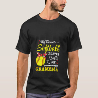 Camiseta Mujeres mi jugador favorito de Softball me llama a