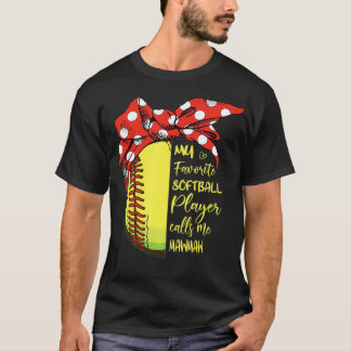 Camiseta Mujeres Mi jugador favorito de Softball me llama M