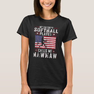 Camiseta Mujeres Mi jugador favorito de Softball me llama M