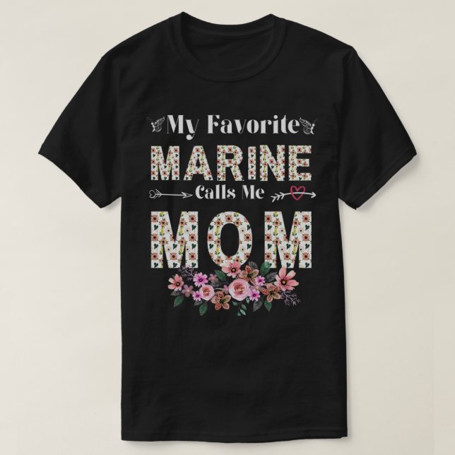 Camiseta Mujeres Mi marine favorito me llama Mamá Shir (Diseño del anverso)