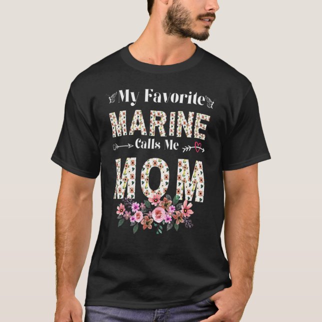Camiseta Mujeres Mi marine favorito me llama Marine M (Anverso)