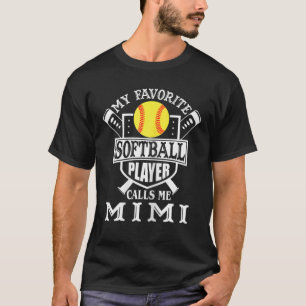 Camiseta Mujeres Mi Reproductor De Softball Favorito Me Lla