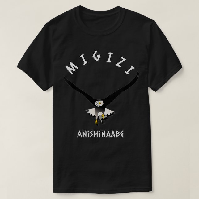 Camiseta Mujeres Migizi Anishinaabe Idioma ojibwe Chippewa (Diseño del anverso)