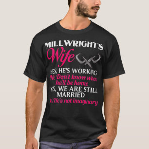 Camiseta Mujeres Millwright Esposa Entrenamiento Industrial