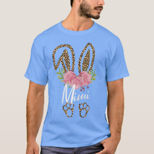 Camiseta Mujeres Mimi Bunny Ears Easter Day Cute Leopard Pr