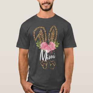 Camiseta Mujeres Mimi Bunny Ears Easter Day Cute Leopard Pr