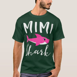 Camiseta Mujeres Mimi Shark Abuela Abuela Tiburón Rosa G