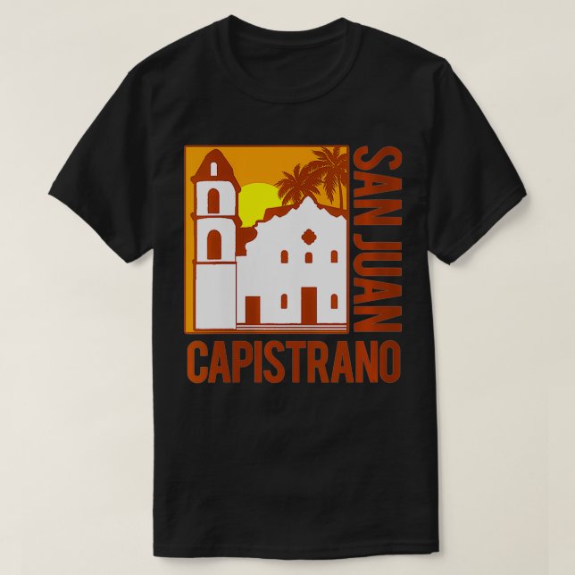 Camiseta Mujeres Misión de California San Juan Capistrano V (Diseño del anverso)