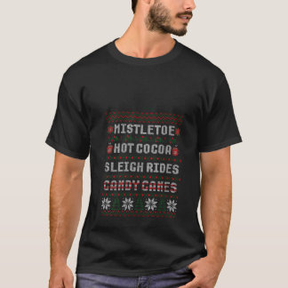 Camiseta Mujeres Mistletoe Candy Cane