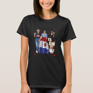 Camiseta Mujeres Mitad Estadounidenses Mitad Paraguayas Usa