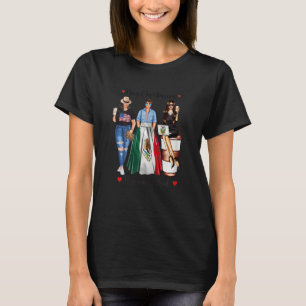 Camiseta Mujeres Mitad Mexicanas Mujeres USA Nacidas En Méx