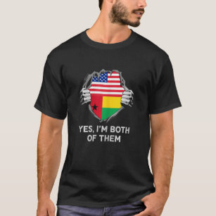 Camiseta Mujeres mitad norteamericanas de Guinea Bissau mit