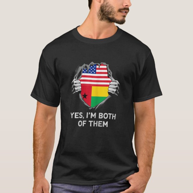 Camiseta Mujeres mitad norteamericanas de Guinea Bissau mit (Anverso)