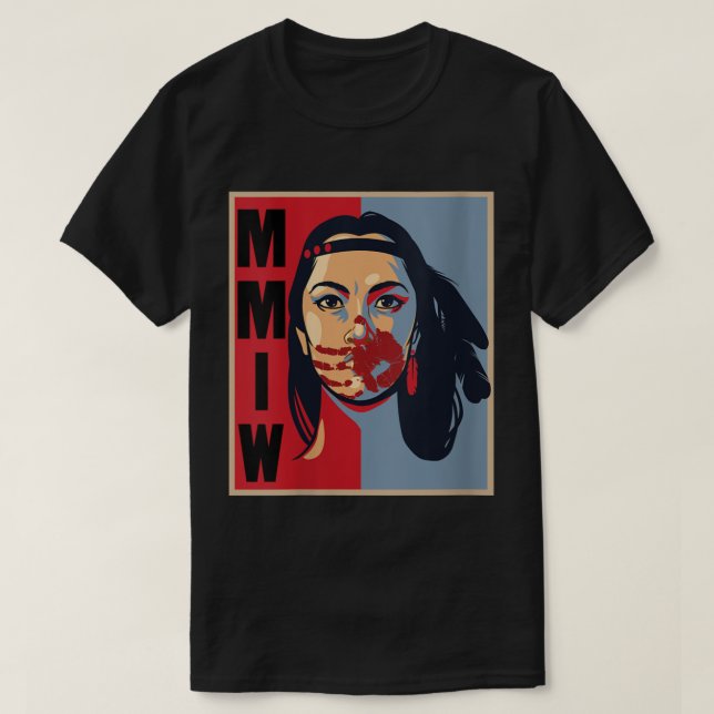 Camiseta Mujeres MMIW Conciencian a mujeres indígenas robad (Diseño del anverso)