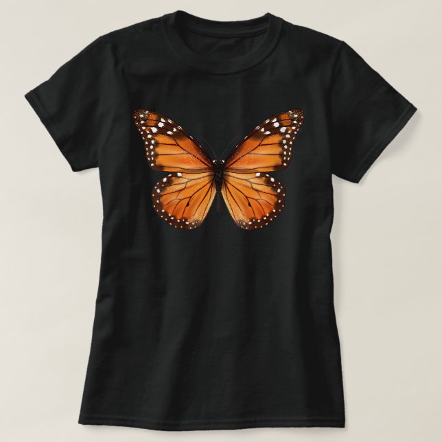 Camiseta Mujeres Monarca Mariposa Mujeres Milkweed Naturale (Diseño del anverso)