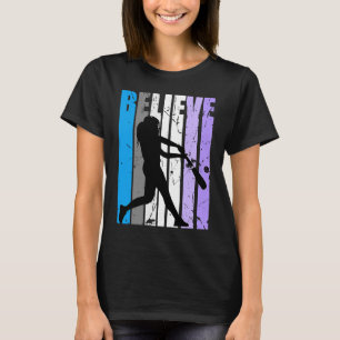 Camiseta Mujeres moradas creen en el Softba motivacional de