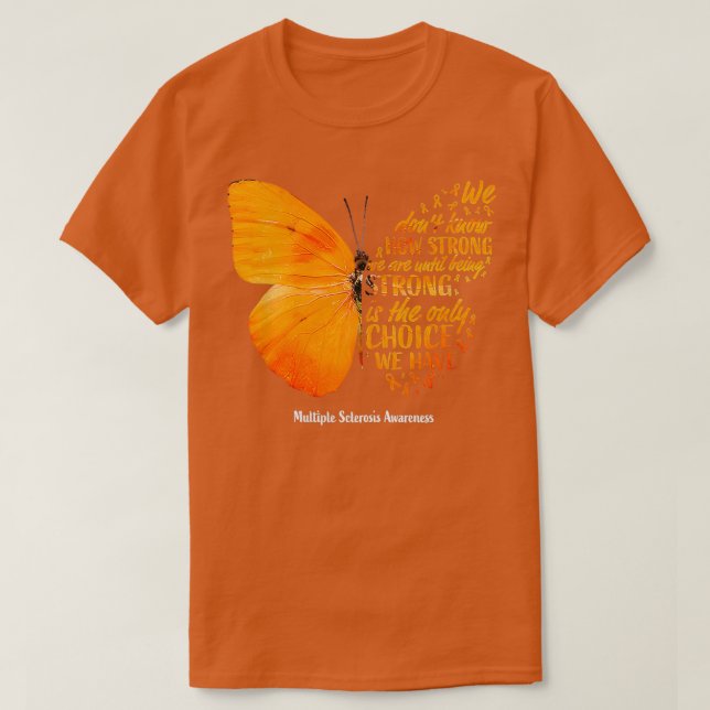 Camiseta Mujeres MS Mariposa Naranja Cinta de múltiples cle (Diseño del anverso)