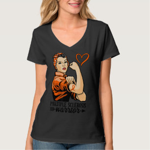 Camiseta Mujeres MS Warrior Wear Naranja Esclerosis múltipl