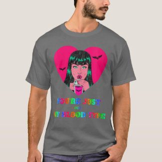 Camiseta Mujeres Mujeres Vampiro Halloween No Es Mi Tipo De