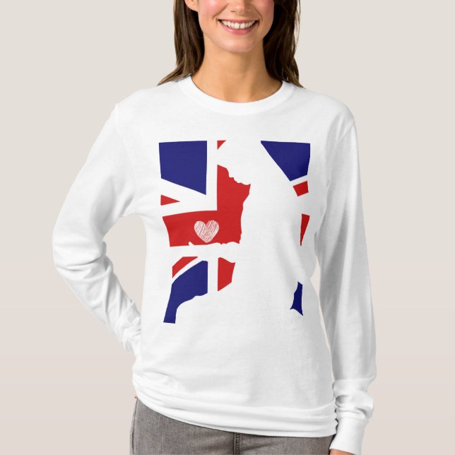 Camiseta Mujeres musulmanas de Union Jack rezando con el co (Anverso)