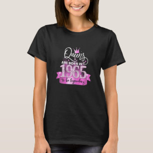 Camiseta Mujeres Nacidas En 1965 Elegante Fiesta Negro Rosa