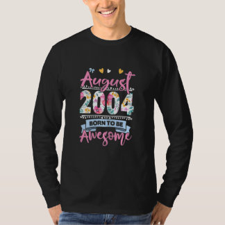 Camiseta Mujeres Nacidas En Agosto De 2004 Con 18 Años