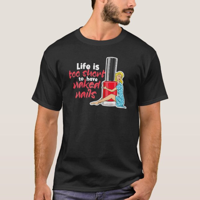 Camiseta Mujeres Nail Tech Manicurista Chica de lona Gel po (Anverso)