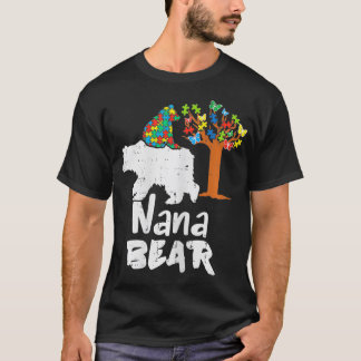 Camiseta Mujeres Nana Bear Puzzle Autism Awareness Grandma 