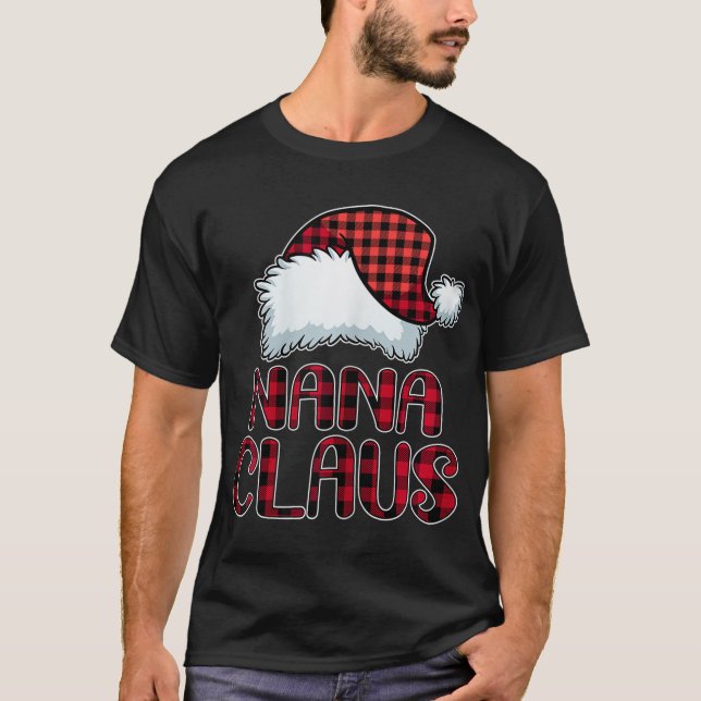 Camiseta Mujeres Nana Claus Shirt Navidades graciosas Pajam (Anverso)