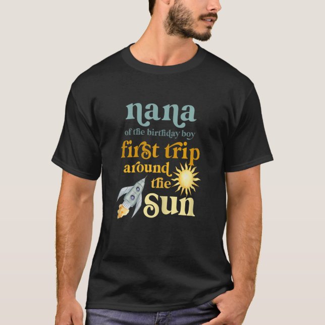 Camiseta Mujeres Nana Espacio Ultraterrestre 1er cumpleaños (Anverso)