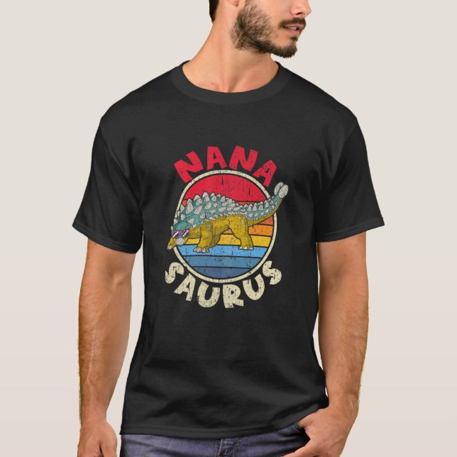 Camiseta Mujeres Nana Saurus I Ankylosaurus Dinosaur I Fami (Anverso)