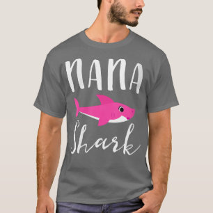 Camiseta Mujeres Nana Shark Abuela Abuela Pink Shark G